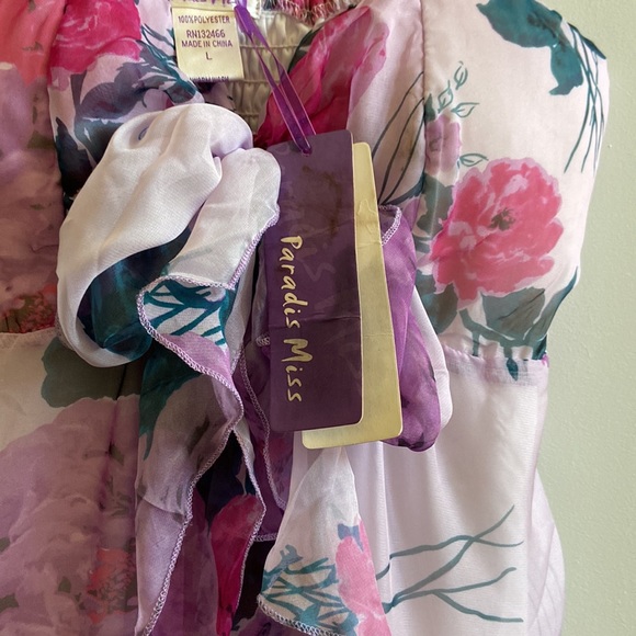 🆕 Absolutely cute strap floral boho dress in size L - Picture 4 of 9